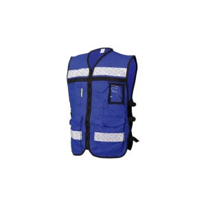 Chaleco rescatista de gabardina Azul