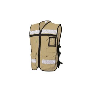 Chaleco rescatista de gabardina Beige