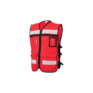 Chaleco rescatista de gabardina Rojo