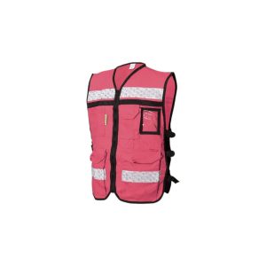 Chaleco rescatista de gabardina Rosa