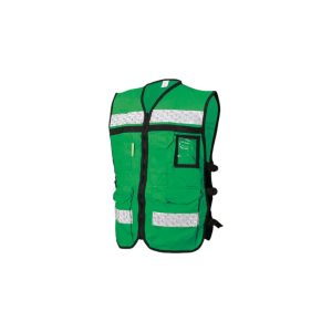 Chaleco rescatista de gabardina Verde