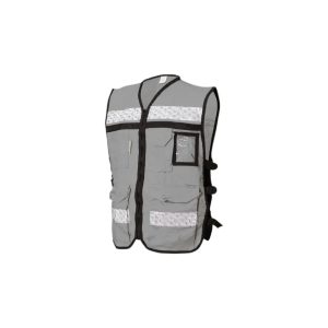 Chaleco rescatista de gabardina Gris