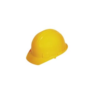 Casco amarillo tipo cachucha dieléctrico con suspensión plástica