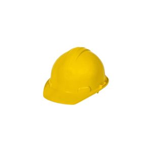Casco amarillo tipo cachucha dieléctrico con suspensión textil de 6 puntos