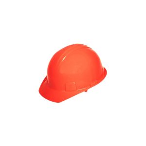 Casco anaranjado high visibility tipo cachucha dieléctrico con suspensión textil de 6 puntos