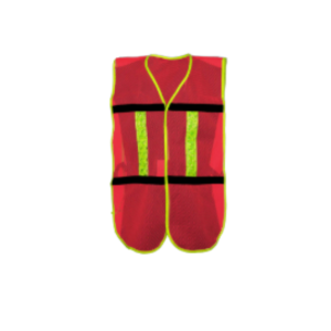 Chaleco de malla con bies de alta visibilidad anaranjado