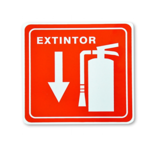Señalización de extintor 20x24 estireno cal.40