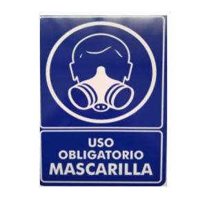 Señalizaciòn de uso obligatorio de mascarilla 25x35